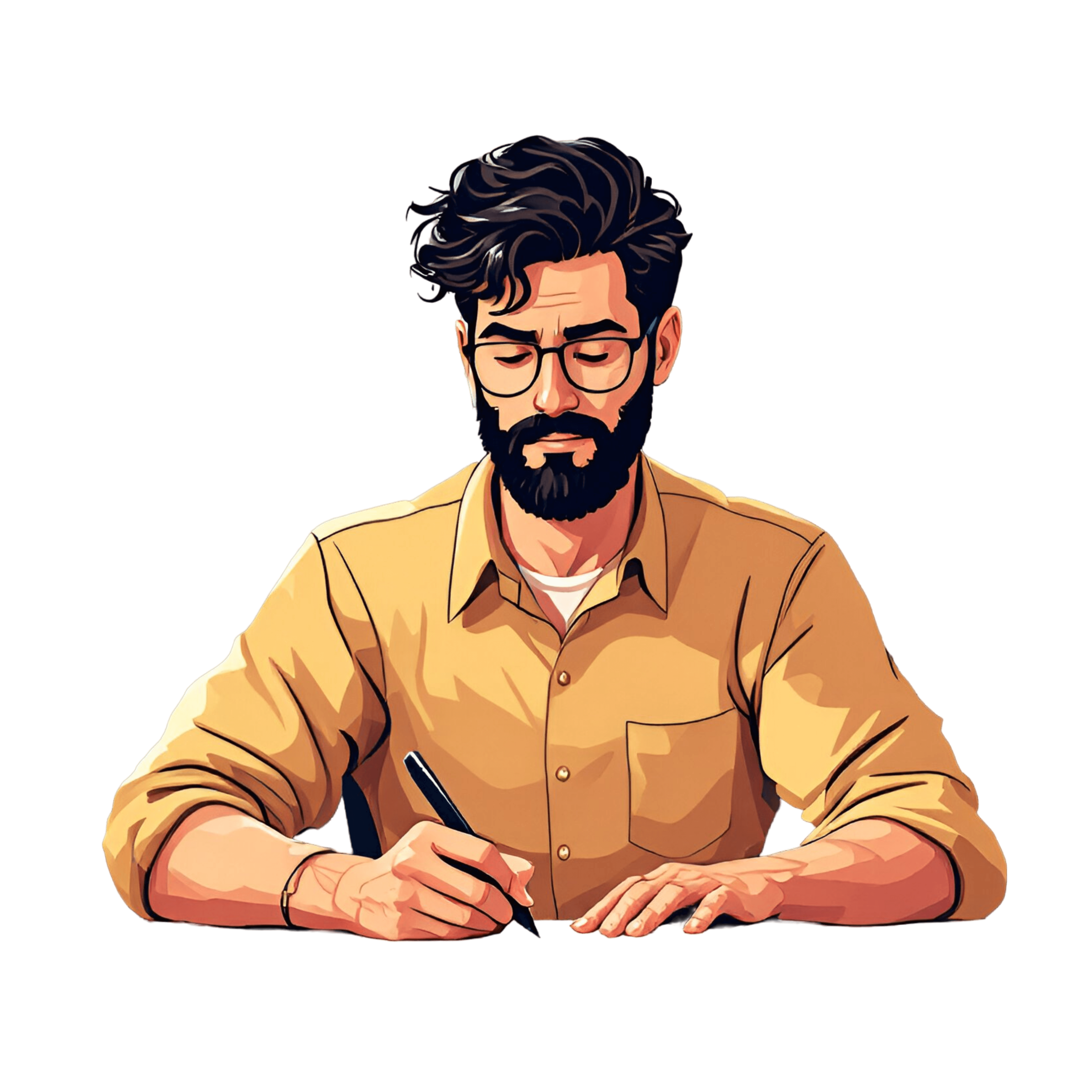 Writer at work
